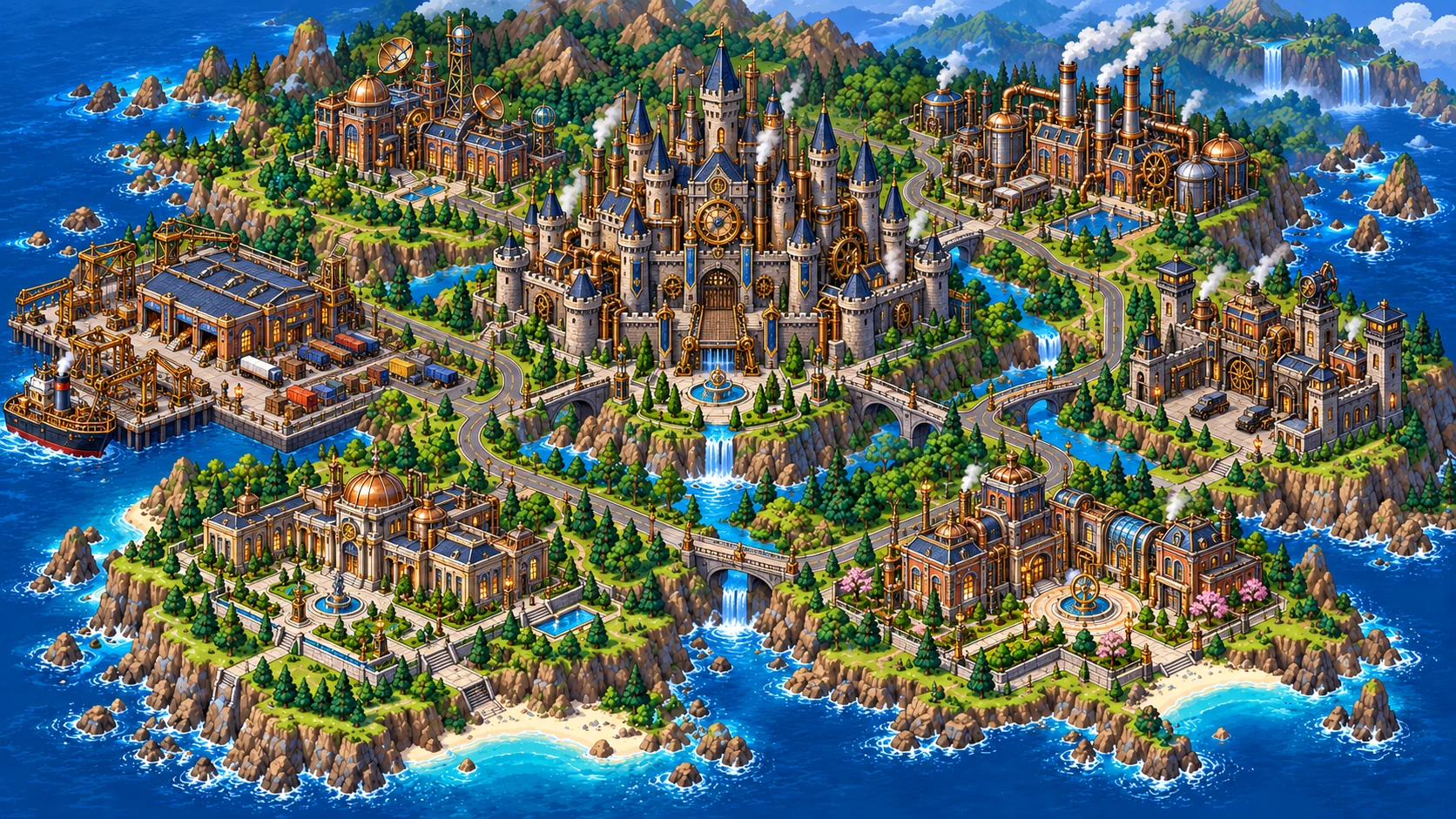 Mapa steampunk de O Cavaleiro Executivo
